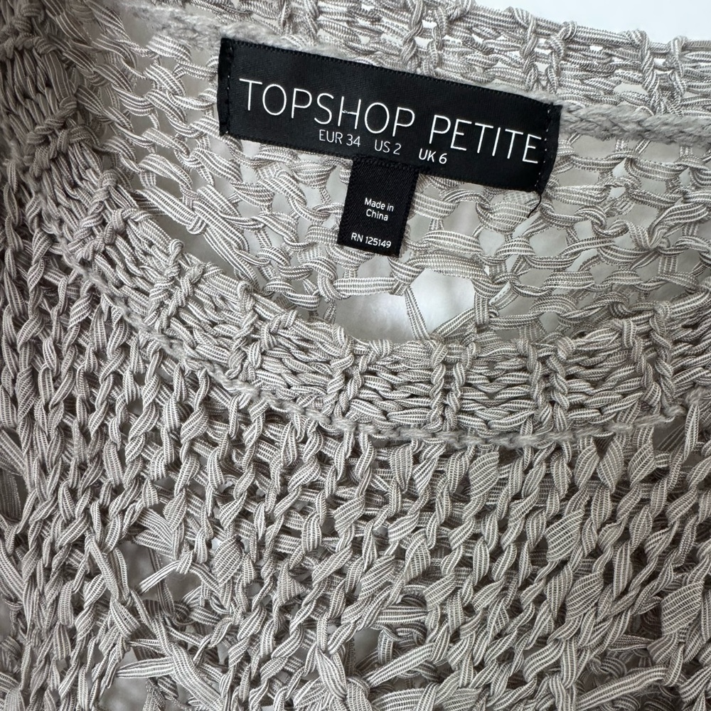 Topshop Light Gray Knit Top Sz. 2